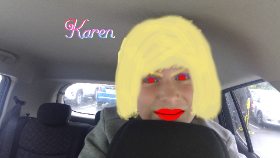 A edited photo of my brother (he is now a Karen)